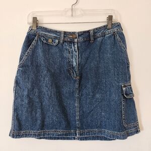 Vintage St. John's Bay denim mini skirt size 10